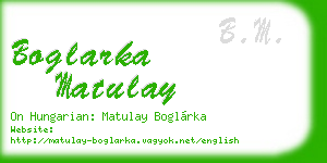 boglarka matulay business card